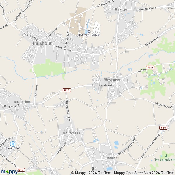 La carte pour la ville de 2235 Hulshout