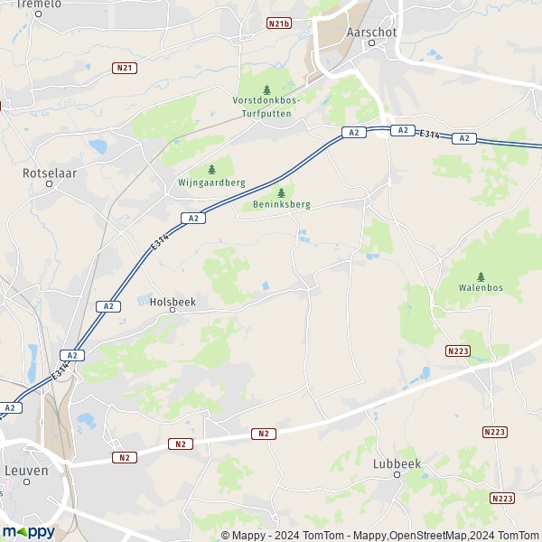 La carte pour la ville de 3220-3221 Holsbeek