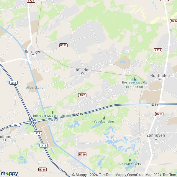 La carte pour la ville de 3550 Heusden-Zolder