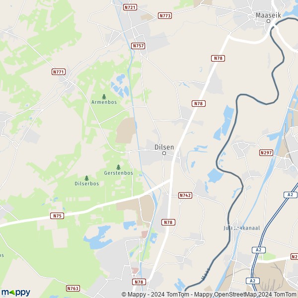 La carte pour la ville de 3650 Dilsen-Stokkem