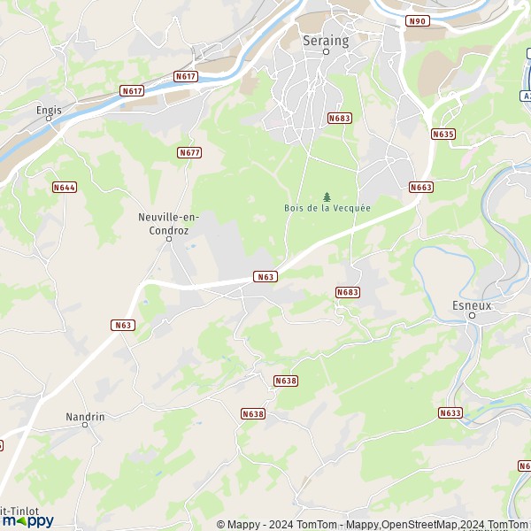 La carte pour la ville de 4120-4122 Neupré