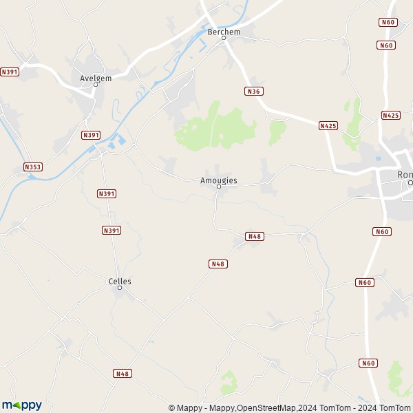 La carte pour la ville de 7750 Mont-de-l'Enclus