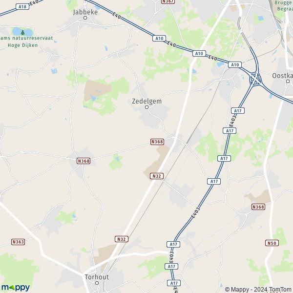 La carte pour la ville de 8210-8211 Zedelgem