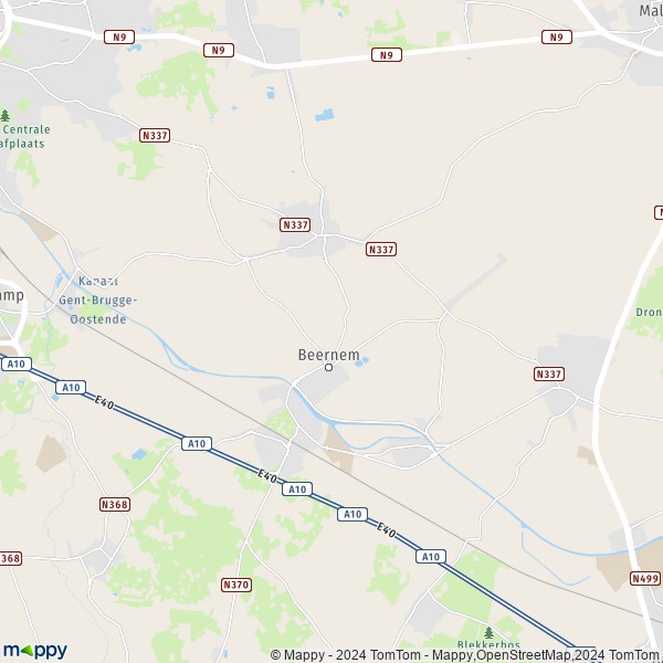 La carte pour la ville de 8730 Beernem