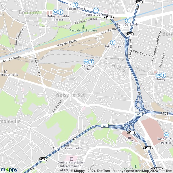La carte pour la ville de Noisy-le-Sec 93130