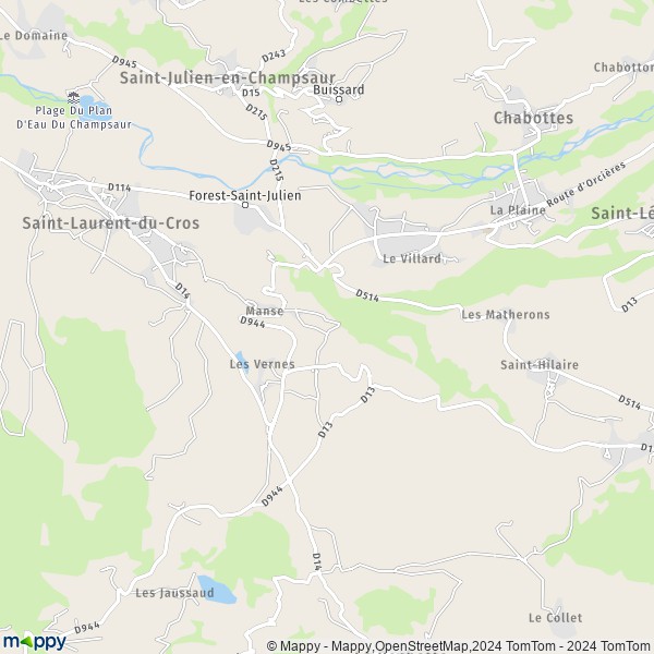 La carte pour la ville de Forest-Saint-Julien 05260