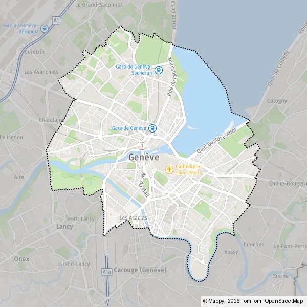 Plan Genève : carte de Genève (1201) et infos pratiques