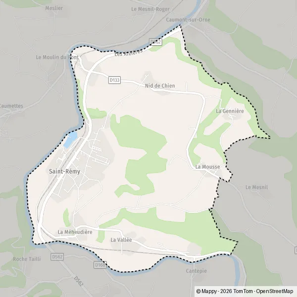 La carte pour la ville de Saint-Rémy 14570