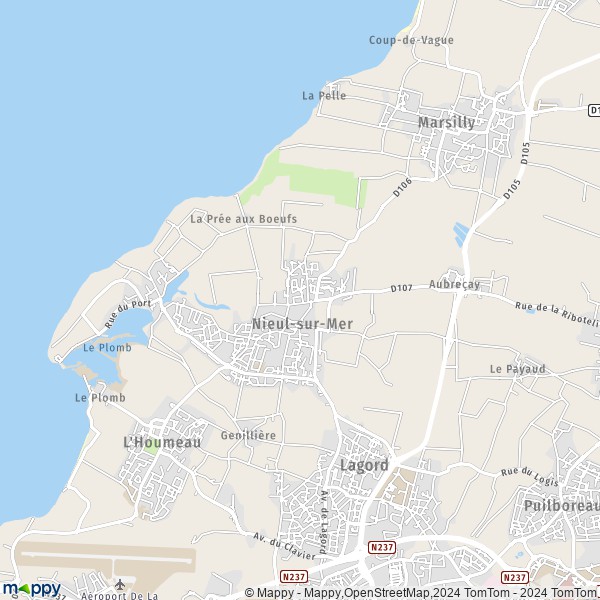 La carte pour la ville de Nieul-sur-Mer 17137