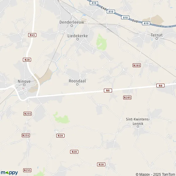 La carte pour la ville de 1760-1761 Roosdaal