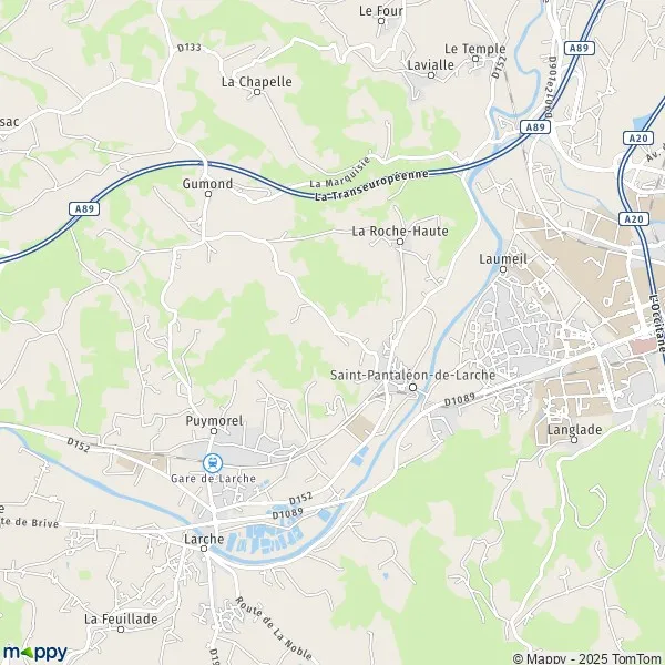 Plan SaintPantaléondeLarche carte de SaintPantaléondeLarche