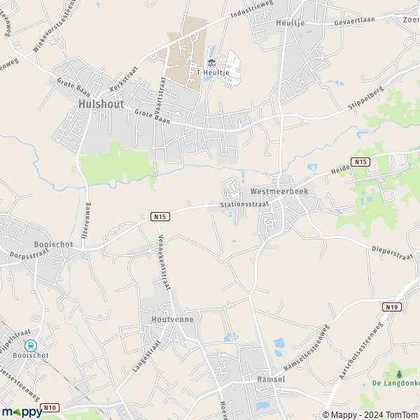 La carte pour la ville de 2235 Hulshout