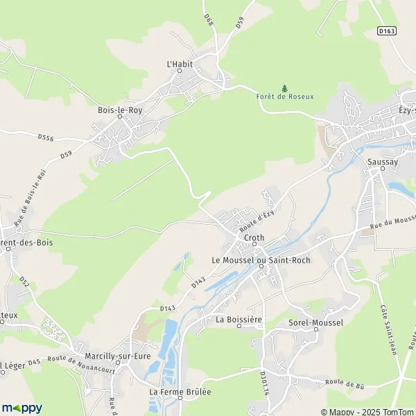 Plan Croth carte de Croth (27530) et infos pratiques