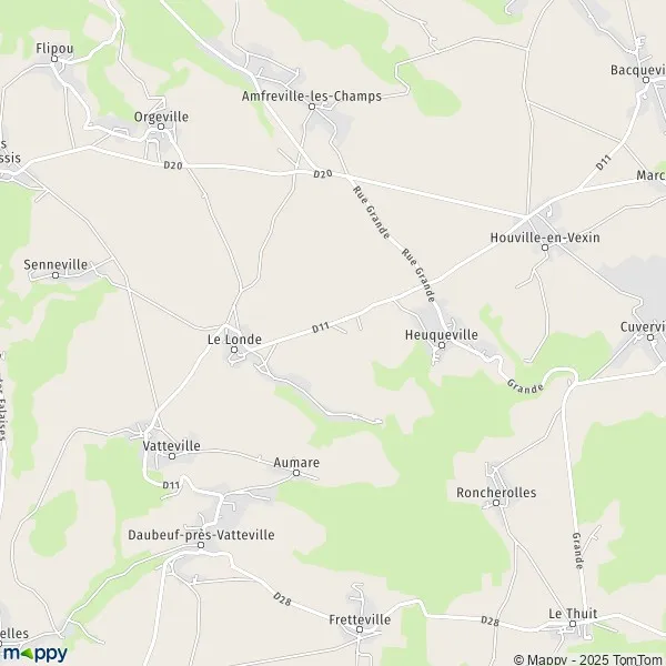 Plan Heuqueville carte de Heuqueville (27700) et infos pratiques