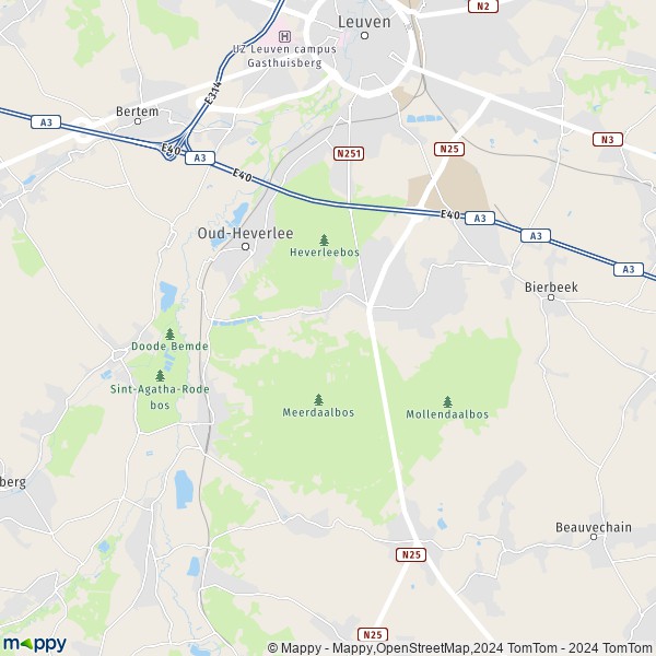 La carte pour la ville de 3050-3054 Oud-Heverlee