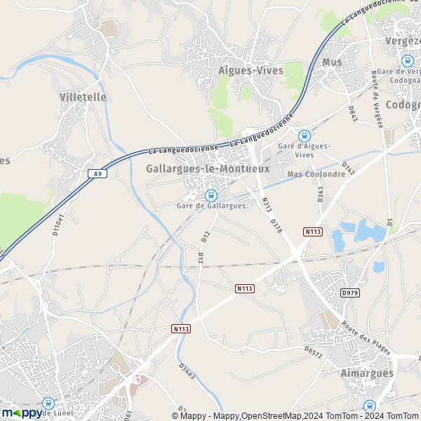 La carte pour la ville de Gallargues-le-Montueux 30660