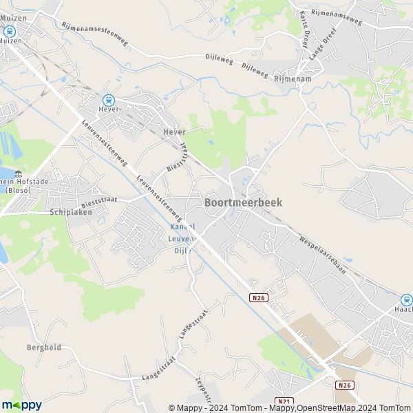 La carte pour la ville de 3190-3191 Boortmeerbeek