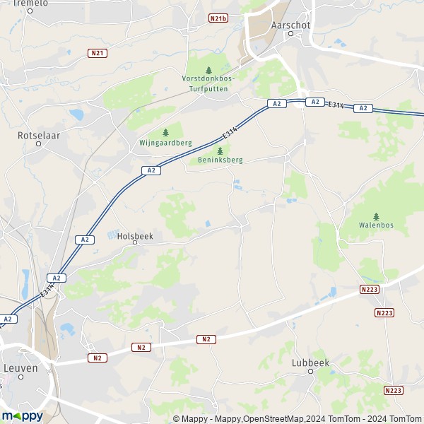 La carte pour la ville de 3220-3221 Holsbeek
