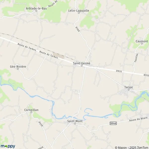 La carte pour la ville de Saint-Germé 32400