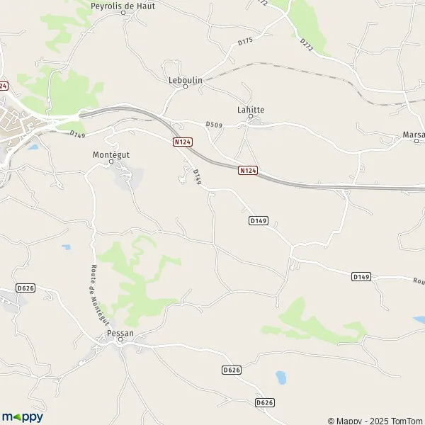 Plan Montégut carte de Montégut (32550) et infos pratiques