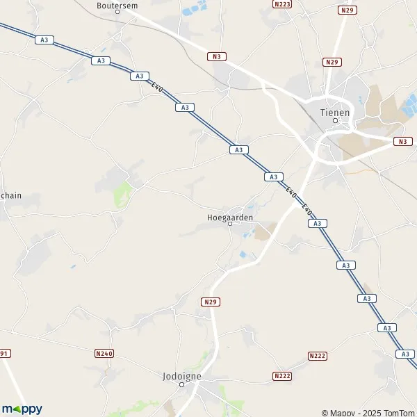 La carte pour la ville de 3320-3321 Hoegaarden