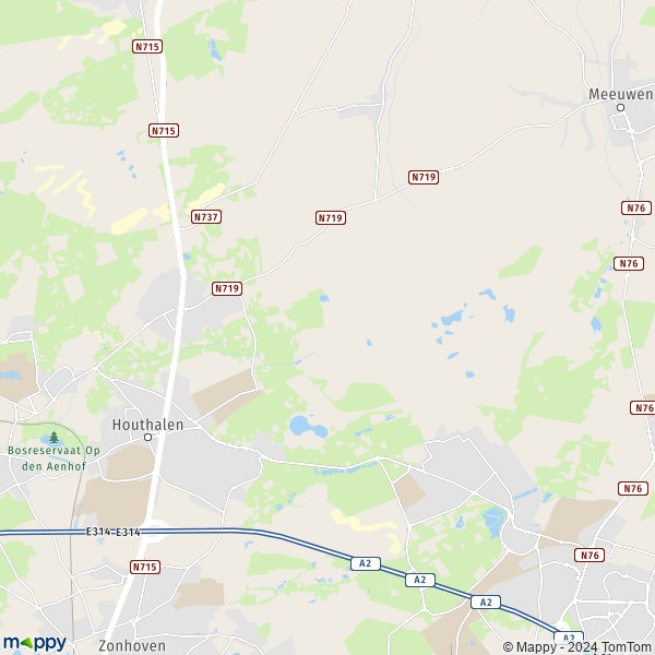 La carte pour la ville de 3530 Houthalen-Helchteren