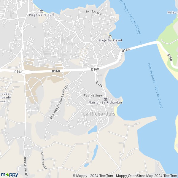 La carte pour la ville de La Richardais 35780
