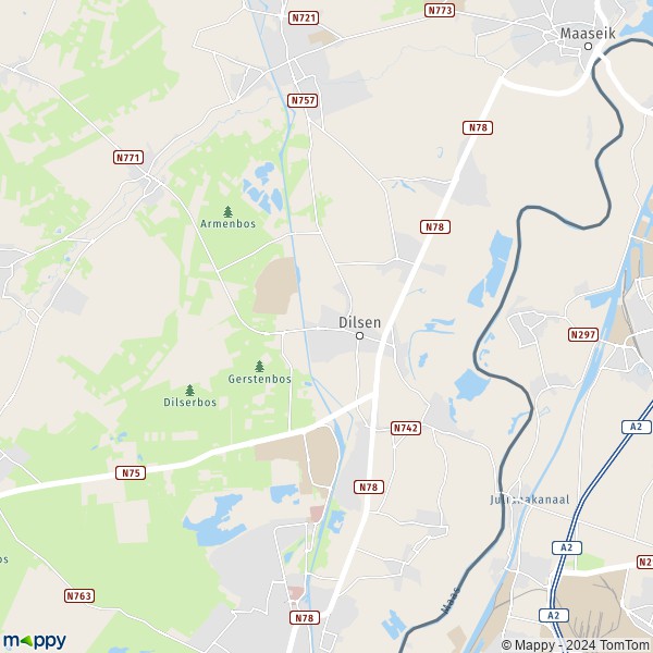 La carte pour la ville de 3650 Dilsen-Stokkem