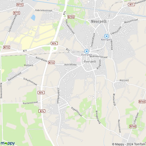 La carte pour la ville de Overpelt, 3900 Pelt