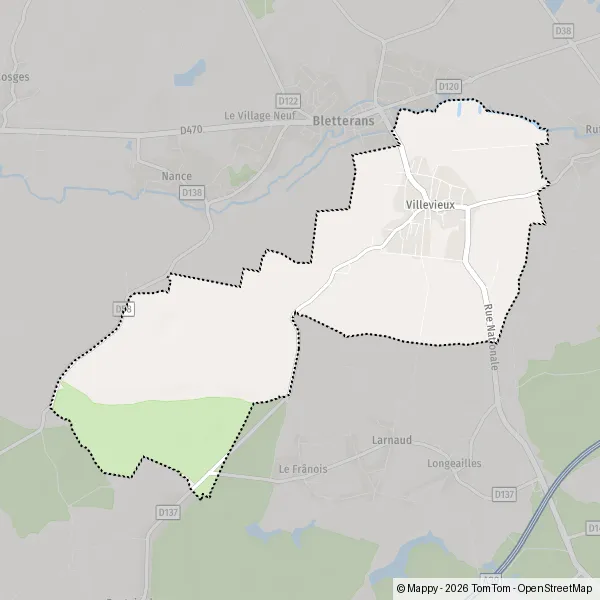 Plan Villevieux : carte de Villevieux (39140) et infos pratiques