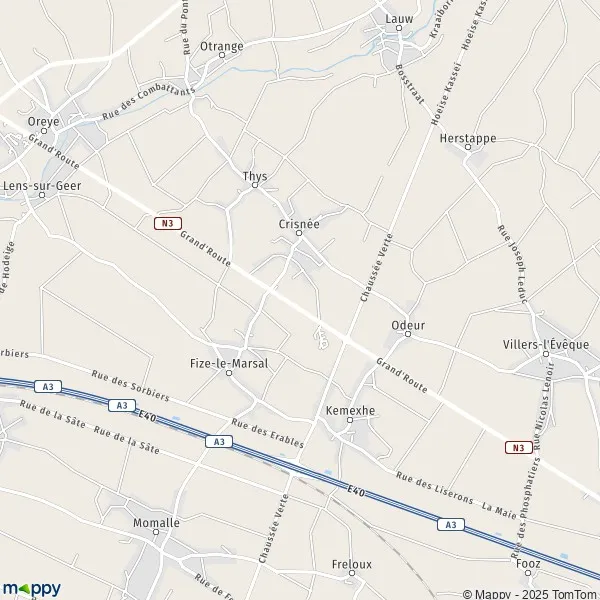 La carte pour la ville de 4367 Crisnée