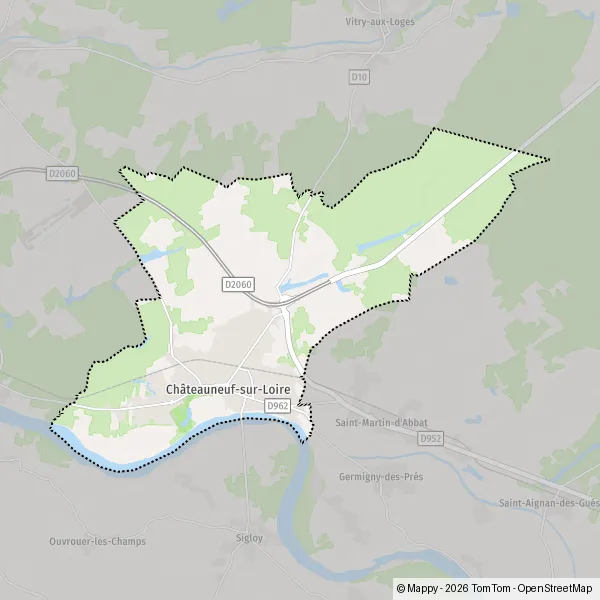 Plan Ch teauneuf sur Loire Carte De Ch teauneuf sur Loire 45110 Et 