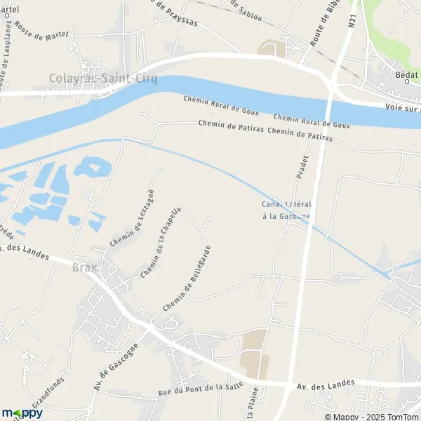 Carte Calamané, 47310 Brax