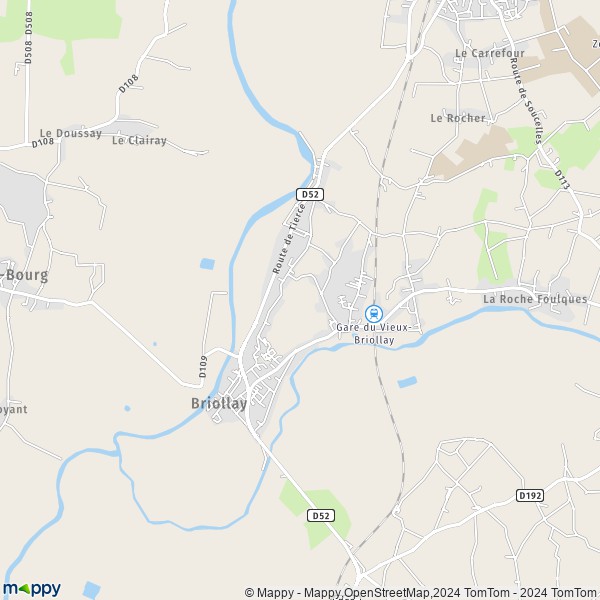 La carte pour la ville de Briollay 49125