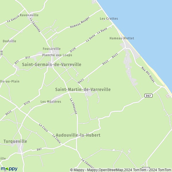 La carte pour la ville de Hameau Mottet, 50480 Saint-Martin-de-Varreville