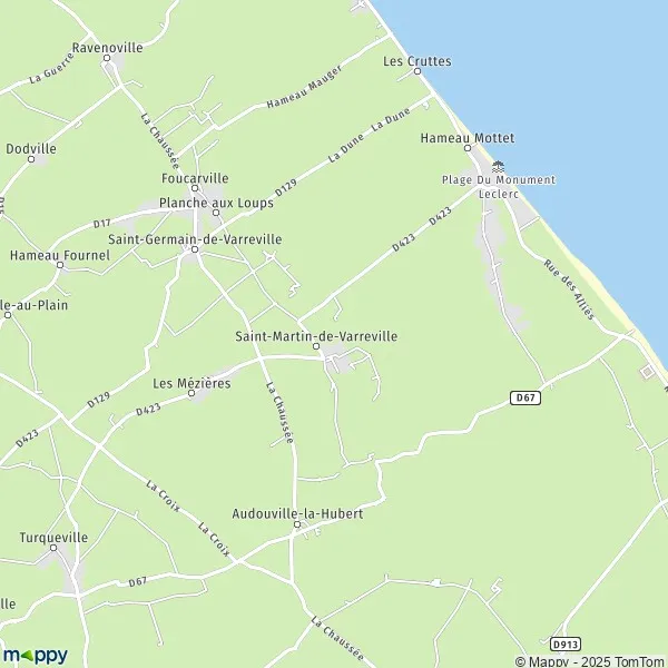 La carte pour la ville de Saint-Martin-de-Varreville 50480