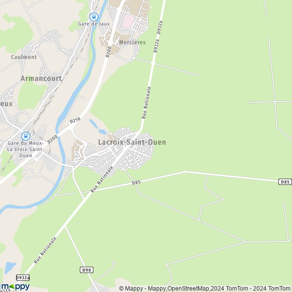 La carte pour la ville de Lacroix-Saint-Ouen 60610