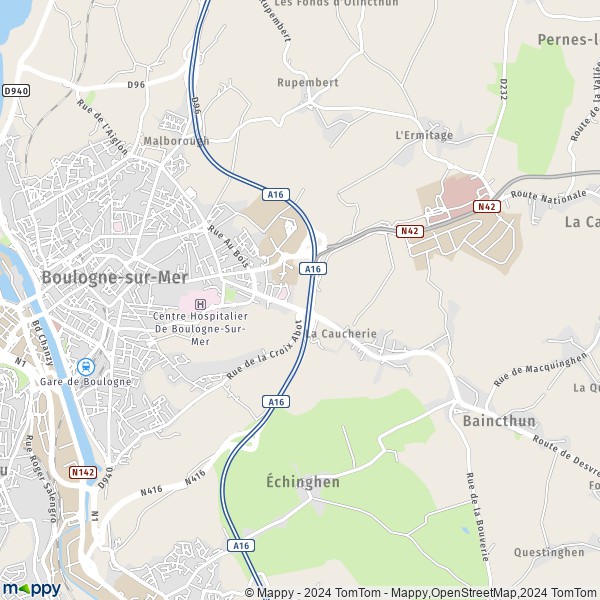 La carte pour la ville de Saint-Martin-Boulogne 62280
