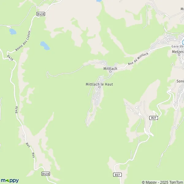 Plan Mittlach carte de Mittlach (68380) et infos pratiques