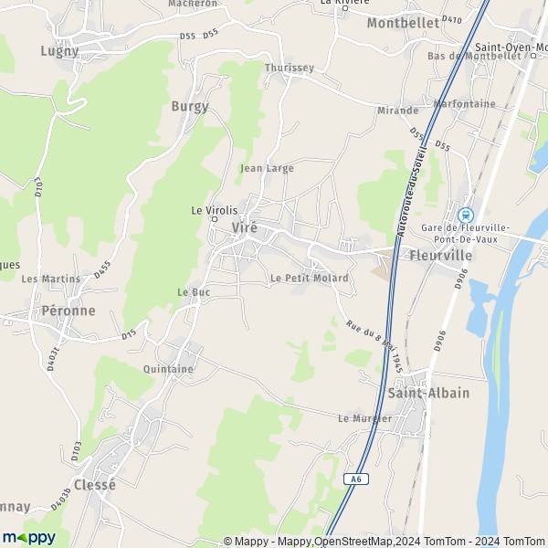 La carte pour la ville de Viré 71260