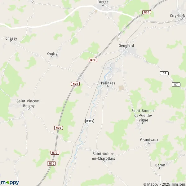 Plan Palinges carte de Palinges (71430) et infos pratiques