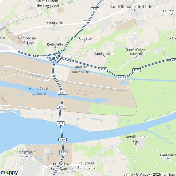 La carte pour la ville de Sandouville 76430