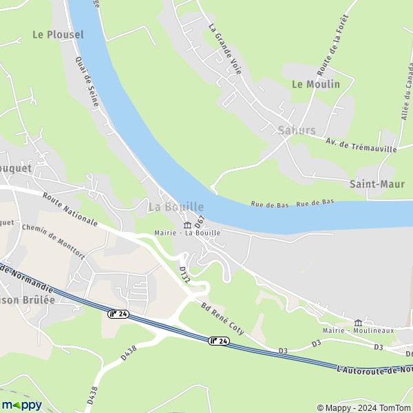 La carte pour la ville de La Bouille 76530