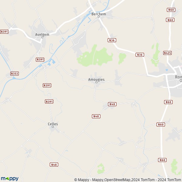 La carte pour la ville de 7750 Mont-de-l'Enclus