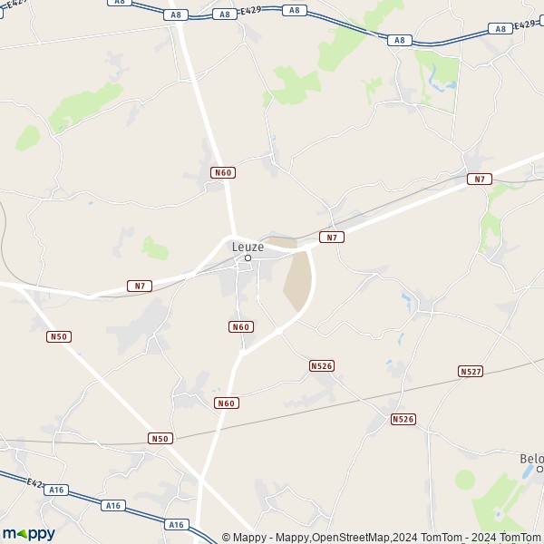 La carte pour la ville de 7900-7906 Leuze-en-Hainaut