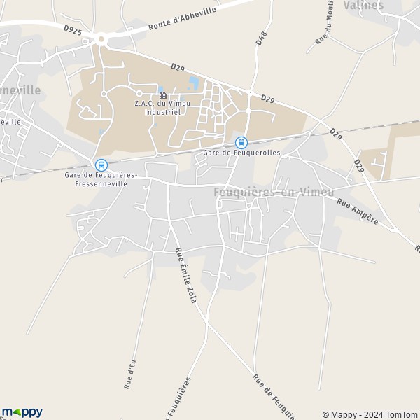 La carte pour la ville de Feuquières-en-Vimeu 80210