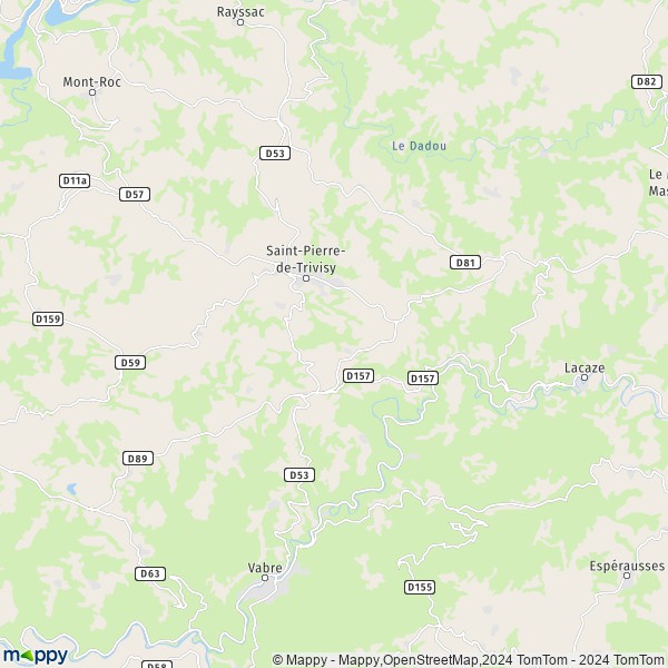 La carte pour la ville de Saint-Pierre-de-Trivisy 81330