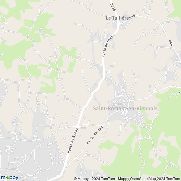 La carte pour la ville de Saint-Romain-en-Viennois 84110