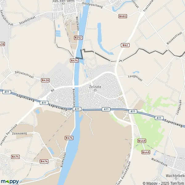 La carte pour la ville de 9060 Zelzate