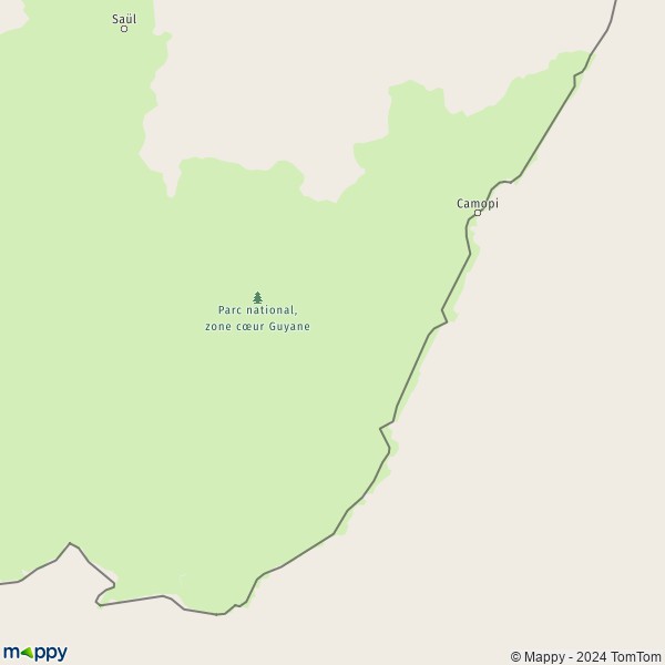 La carte pour la ville de Camopi 97330